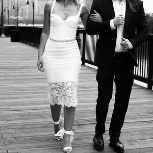 Bardot White Lace Midi Dress
